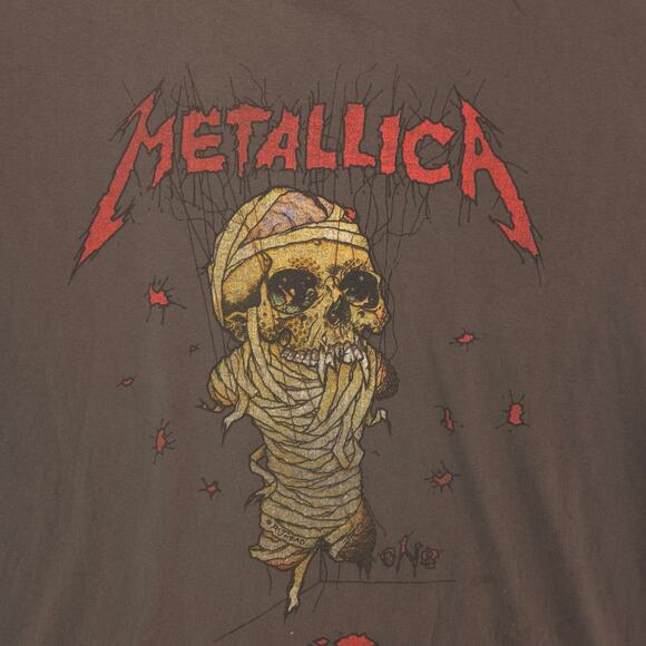 Metallica Band Crew Neck Graphic Short Sleeve T Shirt Mens Size Large L Gray - Picture 4 of 9